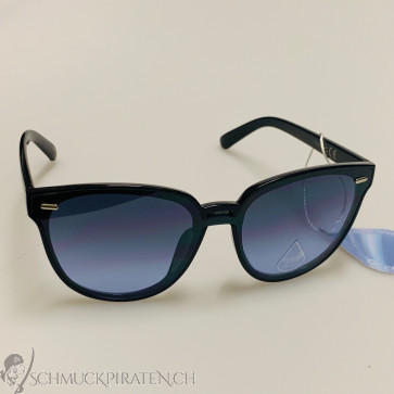 Sonnenbrille für Damen schwarz mit schwarz/blau getönten Gläsern