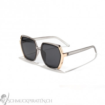 Sonnenbrille für Damen im Retrostyle mit grau getönten Gläsern