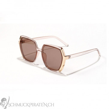 Sonnenbrille für Damen im Retrostyle mit rosa getönten Gläsern