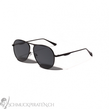 Vintage Damensonnenbrille schwarz mit schwarz getönten Gläsern-Bild1
