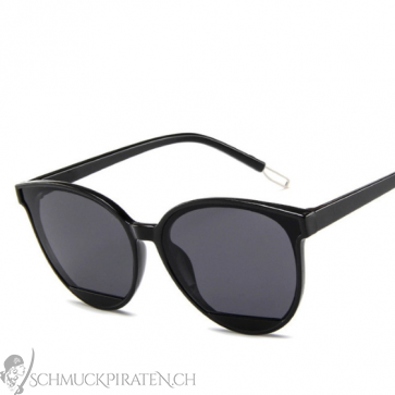 Sonnenbrille für Damen schwarz mit grau/schwarz getönten Gläsern