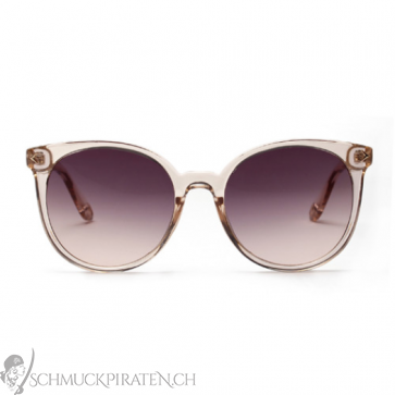 Sonnenbrille für Damen champagnerfarben mit lila getönten Gläsern-Bild1