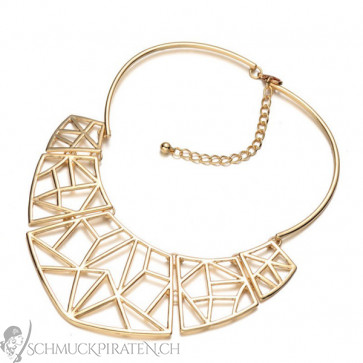 Statementkette in gold im Geometrie Look-Bild 1