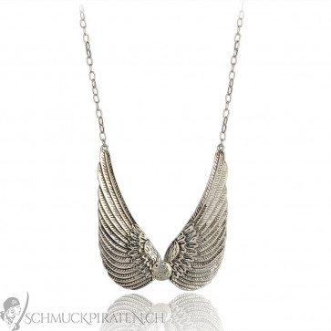 Damen Halskette in silber mit Flügeln - Bild 1