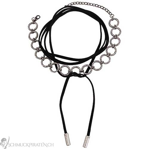 90er Tattoo Ketten Set - 12 Stück Elastische Choker Für Damen Im Retro Style