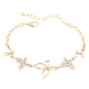 Armband für Damen "Butterfly" in gold mit Strass