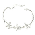 Armband für Damen "Three Flowers" silberfarben