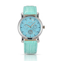Armbanduhr für Damen "Blue Croco" in türkis
