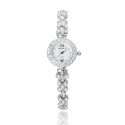 Armbanduhr für Damen "White Stones" in silber