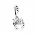 Bauchnabelpiercing Skorpion silberfarben