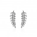 Ear Climber Ohrringe "silver Leaf" mit Strass