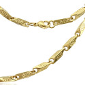 Halskette für Herren aus Edelstahl goldfarben