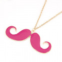 Halskette für Damen "Pink Moustache" in gold
