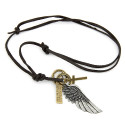 Halskette für Herren "Silver Wing" in schwarz