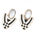 Ohrringe für Damen "Black & White" in gold