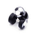 Fake Plugs für Herren mit Fussball Motiv 8 mm