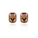 Ohrringe für Damen "Brown Crystal" in roségold und braun