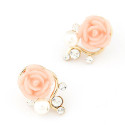 Ohrringe für Damen "Pink Rose" goldfarben & rosa