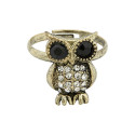 Ring für Damen "Vintage Owl" in altgold 