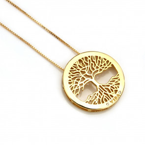 Kupfer Halskette "Tree of Life" goldfarben-Bild 1
