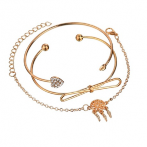 Armreif Set Dreamcatcher 3-teilig goldfarben-Bild 1