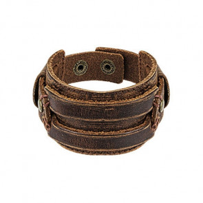 Braunes Echt Lederarmband für Männer