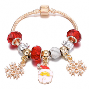 Charm Armband "Santa Claus" rosegoldfarben