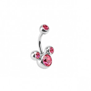 Bauchnabelpiercing im Minnie Mouse Design pink