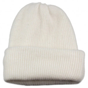 Flauschige Damen Wollmütze "Beanie" weiss-Bild1