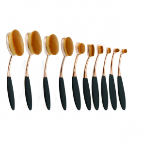 Makeup Pinsel Set 10-teilig in schwarz und rosègold -Bild1