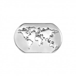 Purelei "World Map" Charm, silberfarben