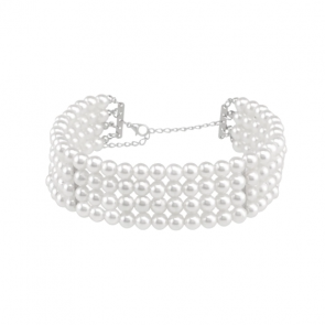 Choler Perlenkette für Damen weiss-Bild1