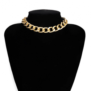 Damen Halskette "Chunky Chain" goldfarben-Bild1