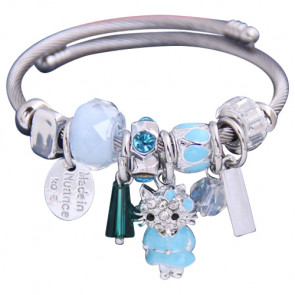 Charm Armband "Kitty Love" silberfarben