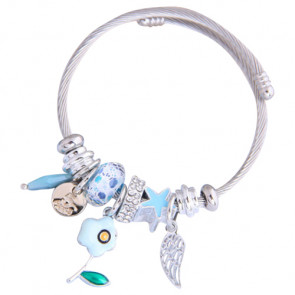 Charm Armband "Star Wing" silberfarben