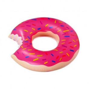 Aufblasbarer XXL Donut Schwimmring in pink -Bild 1