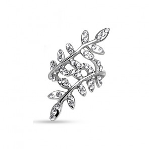 Ear Cuff Ohrring Blatt in silber-Bild 1