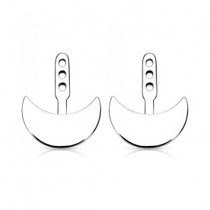 Ear Jacket Ohrringe in silber mit Halbmondform-Bild 1