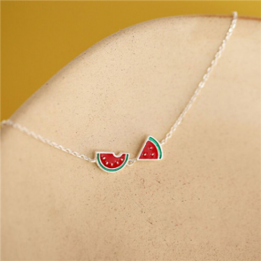 Filigranes Damen Edelstahl Armband "Wassermelone" silberfarben