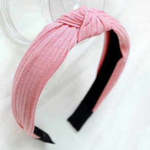Retro Haarreif aus Baumwolle rosa mit Knotendetail