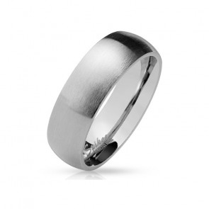 Herren Edelstahl Ring in mattem silber