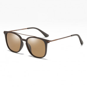 Sonnenbrille für Herren schwarz/bronze mit braun getönten Gläsern