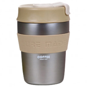 Coffee To Go Cup - Kaffeebecher - Edelstahl silber - 280ml-Bild1
