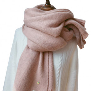 Flauschiger Damen Schal einfarbig rosa