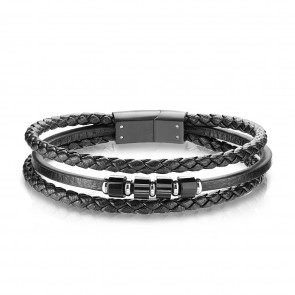 lederarmband_herren_edelstahlelemente_magnetverschluss-Bild1