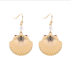 Damen Ohrringe "Seashell" goldfarben