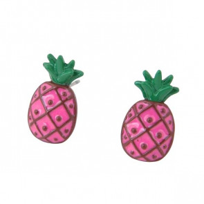 Ananas Ohrstecker in pink