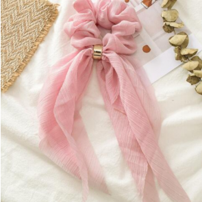 Ponytail Haarband "Summer" rosa im süssen Schleifenlook