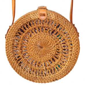 Original Bali Rattanbag mit Kreuzmuster natur-Bild 1