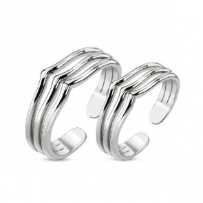 Damen Fuss und Finger Ring Set in silber